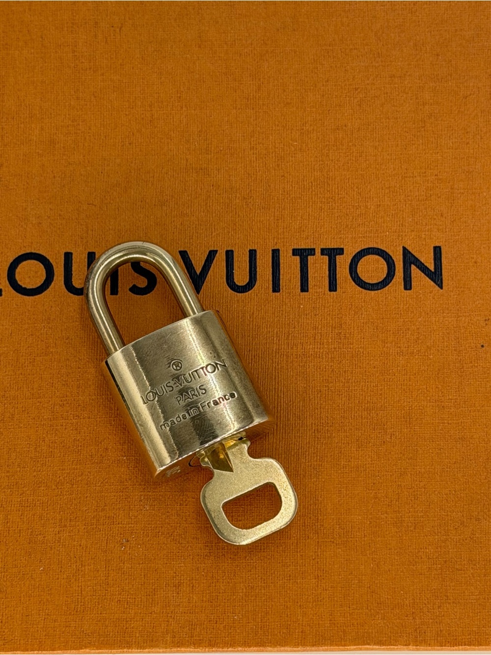 Authentic Louis Vuitton Gold-Tone LV Lock and Key Set - Picture 6 of 8